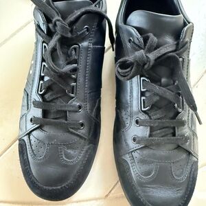 Christian Dior Black Leather Men's Sneakers